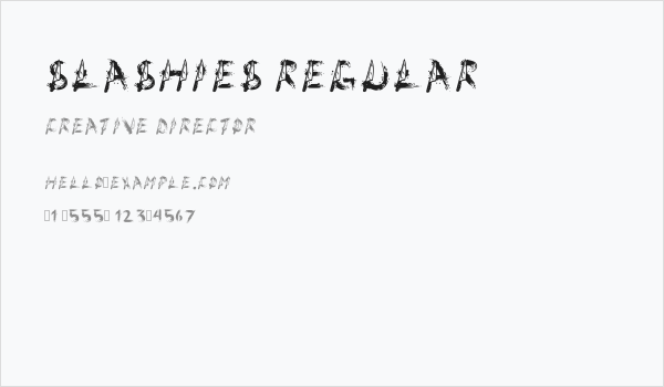 Slashies Regular Business Card