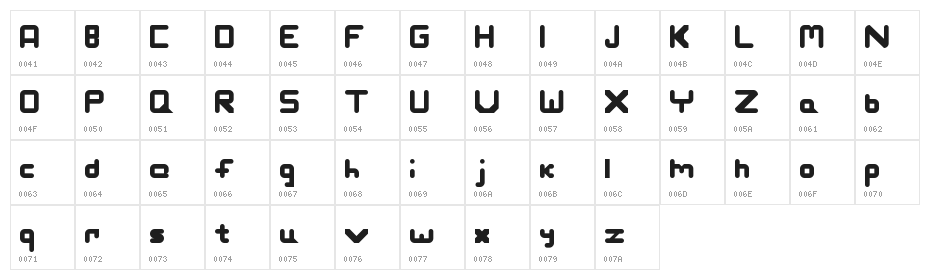 Slashman Regular Character Map