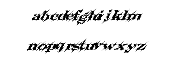 Slashtacular Font LOWERCASE