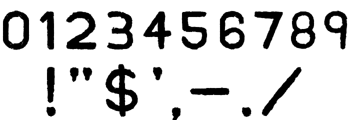 Slater Industrial Font OTHER CHARS