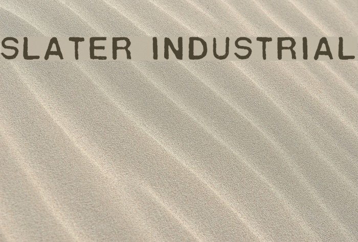 Slater Industrial Font examples