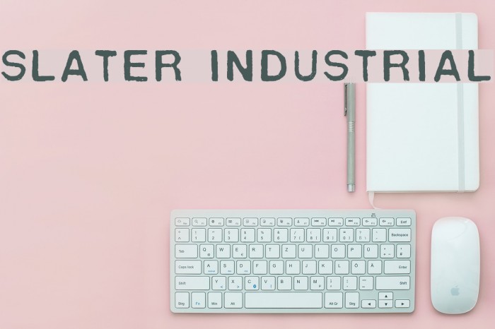 Slater Industrial Font examples