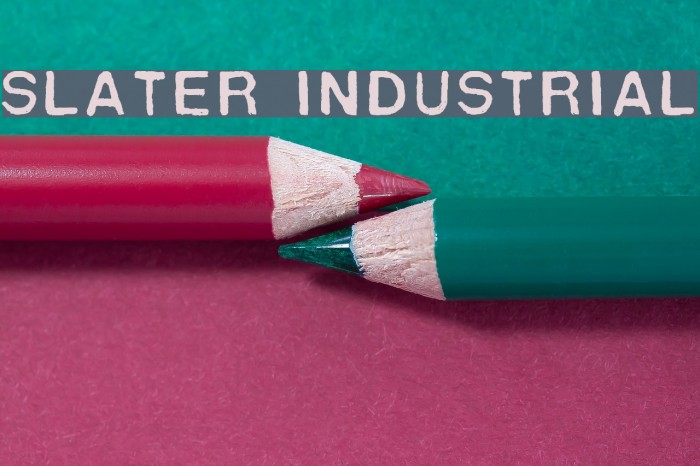 Slater Industrial Font examples