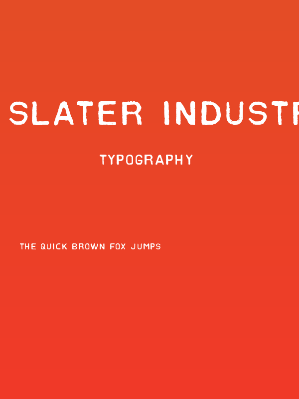 Slater Industrial Poster