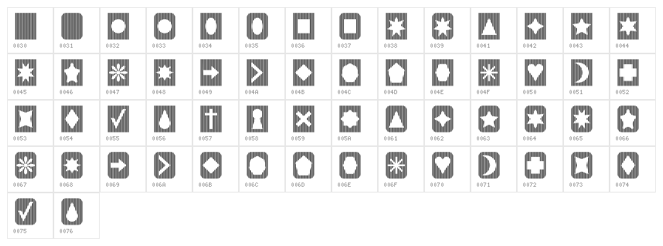 Slats n Things 2 Character Map