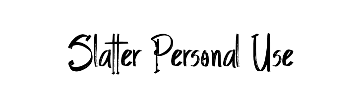 Slatter Personal Use  フリーフォントのダウンロード