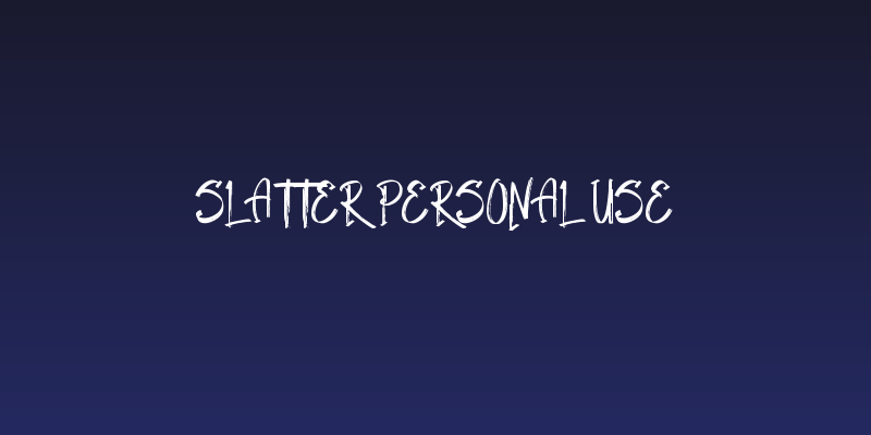 Slatter Personal Use Social Header