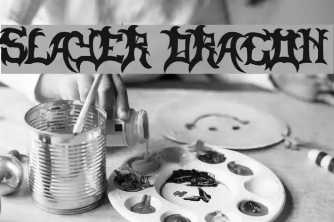 Slayer Dragon Schriftart examples