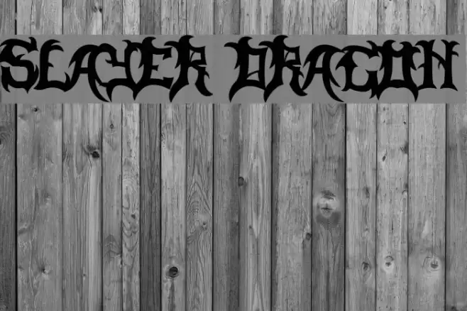 Slayer Dragon Schriftart examples
