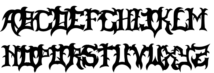 Slayer Dragon Font LOWERCASE