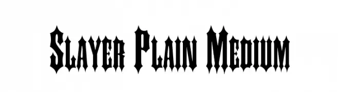 Slayer Plain Medium  Скачать бесплатные шрифты