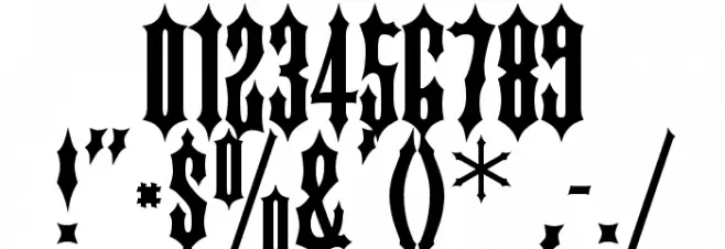 Slayer Plain Medium Font OTHER CHARS