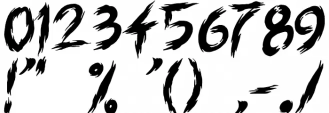 Slayer movie Font OTHER CHARS