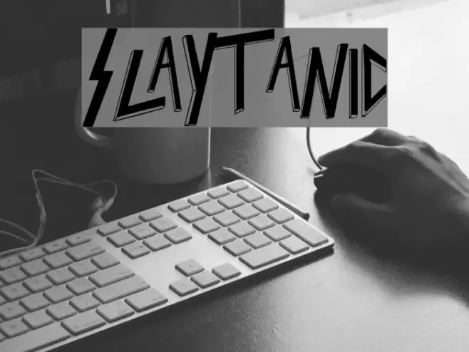 Slaytanic Font examples