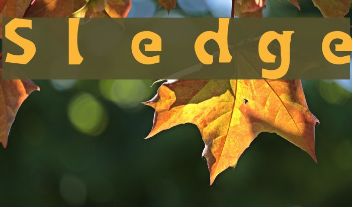 Sledge Font examples