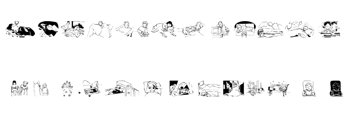 Sleeeeep Font LOWERCASE