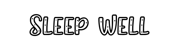 Sleep Well  フリーフォントのダウンロード