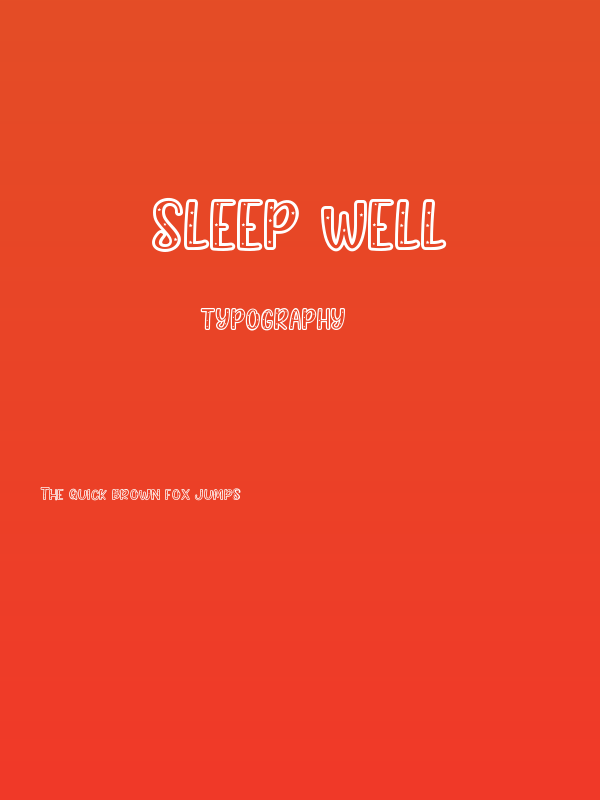 Sleep Well Poster