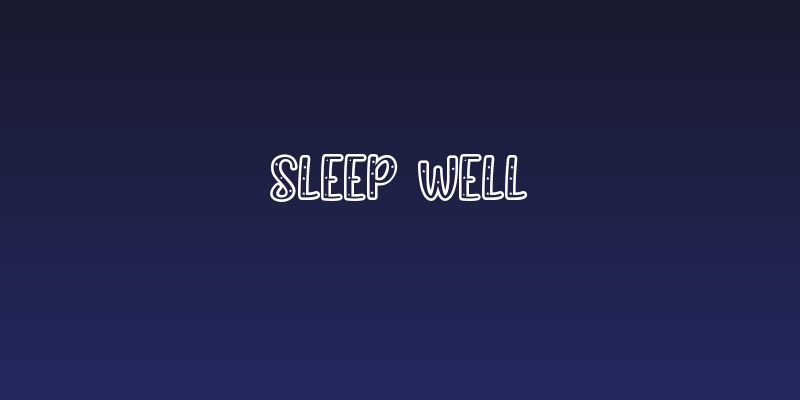 Sleep Well Social Header