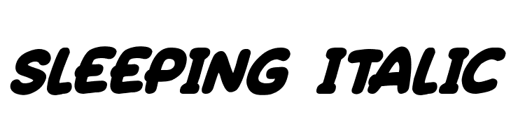 Sleeping Italic  Frei Schriftart Herunterladen