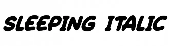 Sleeping Italic  Frei Schriftart Herunterladen