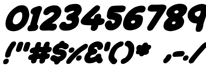 Sleeping Italic Font OTHER CHARS