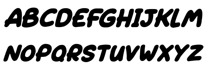 Sleeping Italic Font LOWERCASE