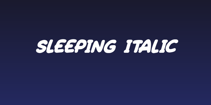 Sleeping Italic Social Header