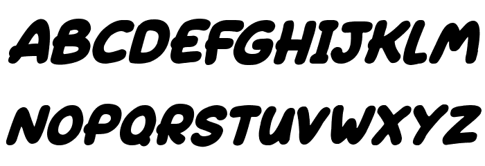Sleeping Italic Font LOWERCASE