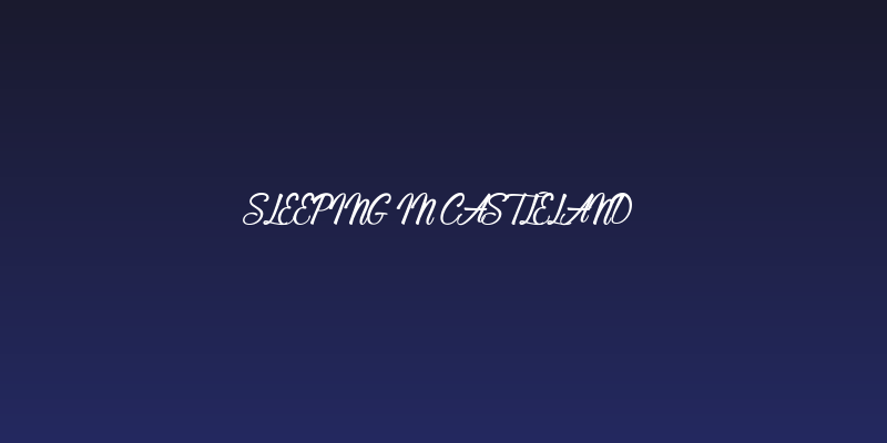 Sleeping in Castleland Social Header