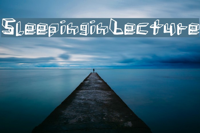 Sleeping in Lecture Font examples