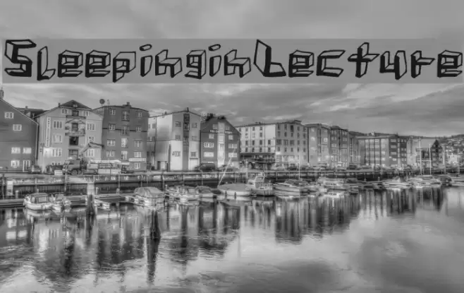 Sleeping in Lecture Font examples