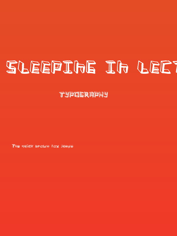 Sleeping in Lecture Poster