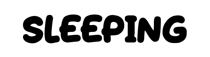 Sleeping Font