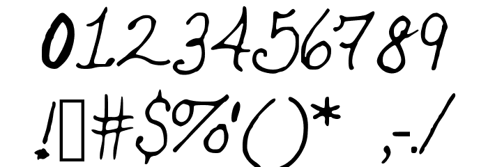 SleepingBeauty Font OTHER CHARS