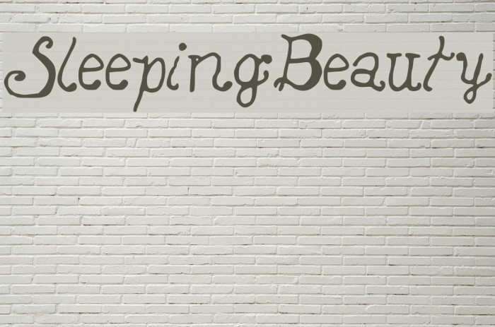 SleepingBeauty Font examples
