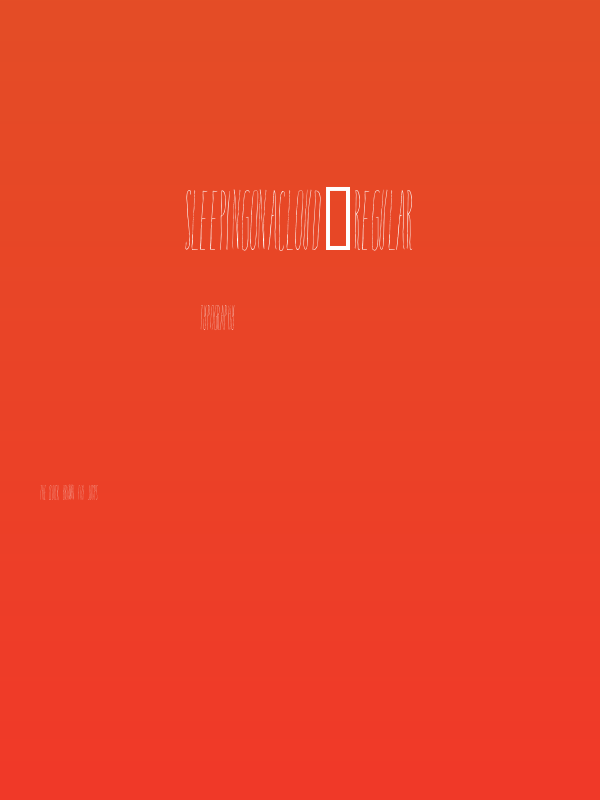 SleepingonaCloud-Regular Poster