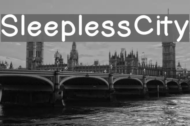 SleeplessCity Font examples