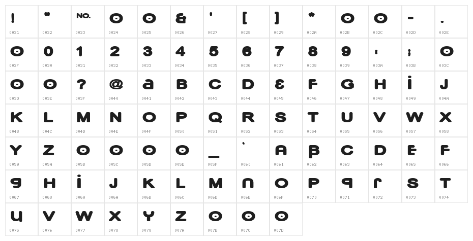 Sleeptalk Character Map