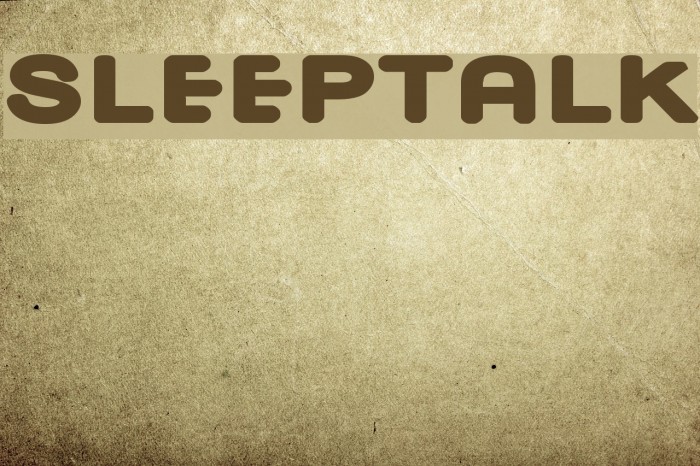 Sleeptalk Font examples