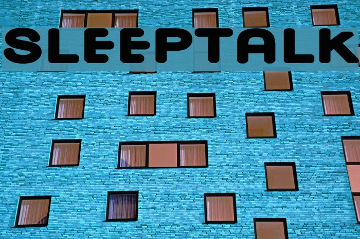 Sleeptalk Font examples