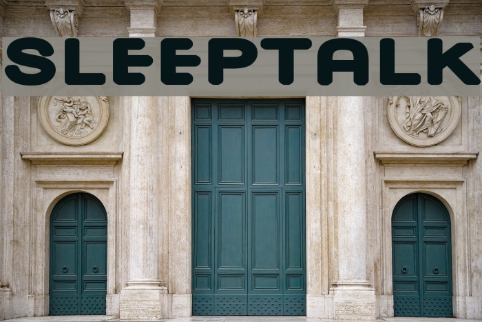 Sleeptalk Font examples