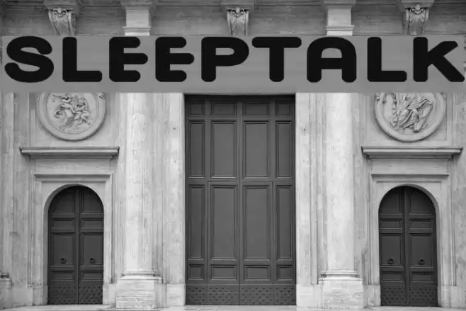 Sleeptalk Font examples