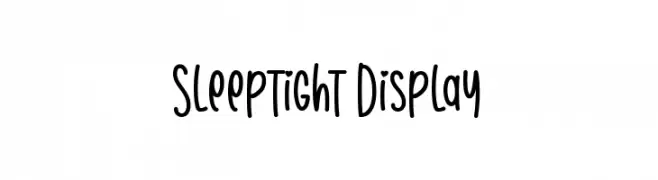 Sleeptight Display  font caratteri gratis