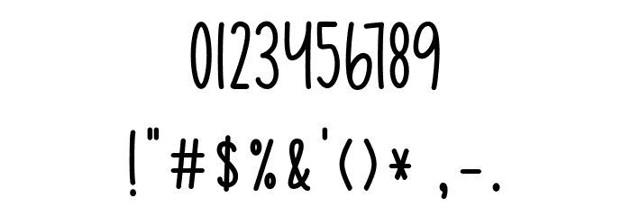 Sleeptight Display Font OTHER CHARS