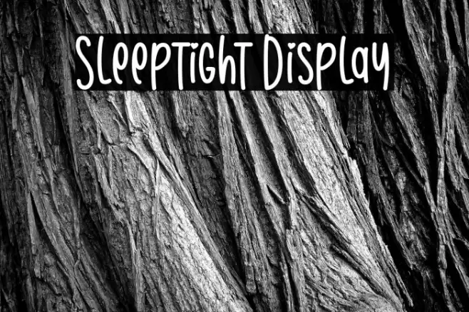 Sleeptight Display خط examples