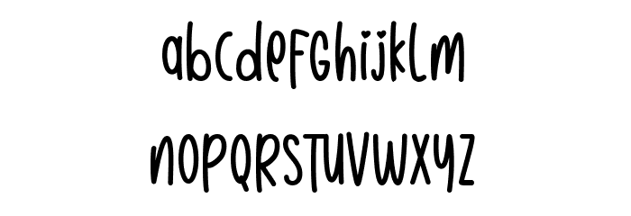 Sleeptight Display Font LOWERCASE