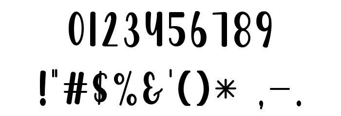 Sleeptight Font OTHER CHARS