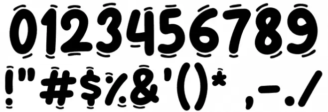 Sleepy Book Font OTHER CHARS