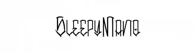 Sleepy Mano  Frei Schriftart Herunterladen